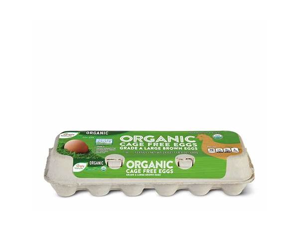 Organic cage free grade a large brown eggs food facts