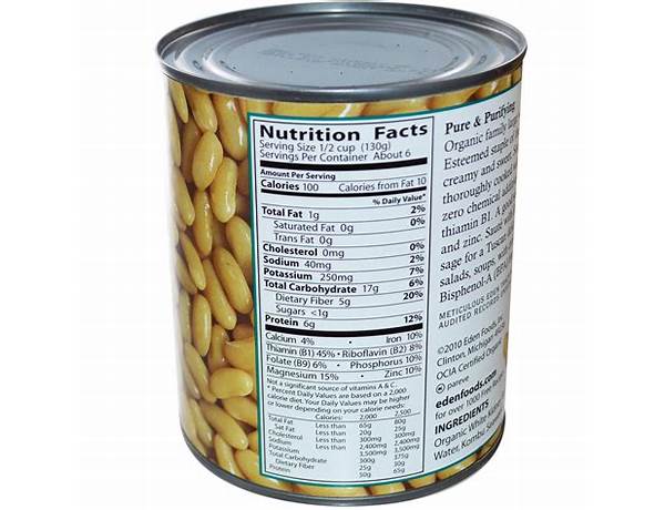 Organic cannellini beans nutrition facts