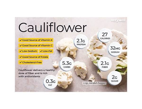 Organic cauilflower bites food facts