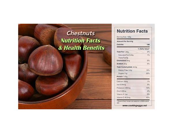 Organic chestnuts food facts