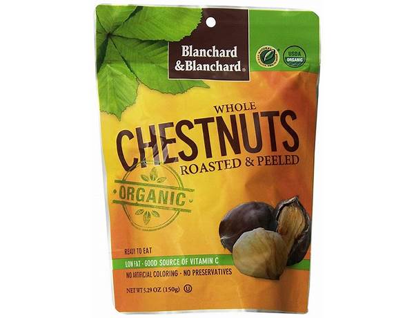 Organic chestnuts ingredients