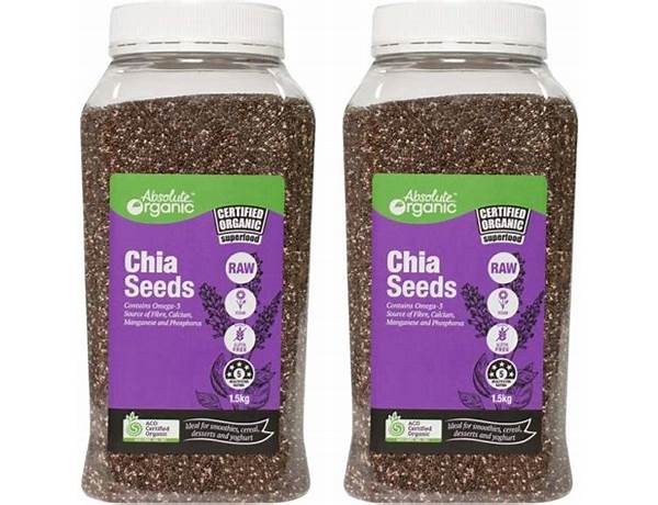 Organic chia seeds ingredients