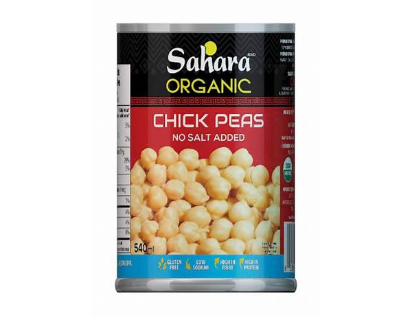 Organic chick peas ingredients