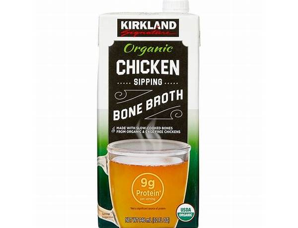 Organic chicken sipping bone broth food facts