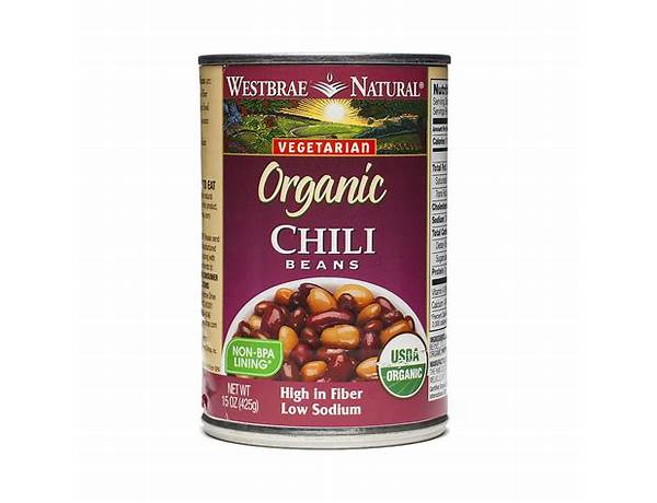 Organic chili beans food facts