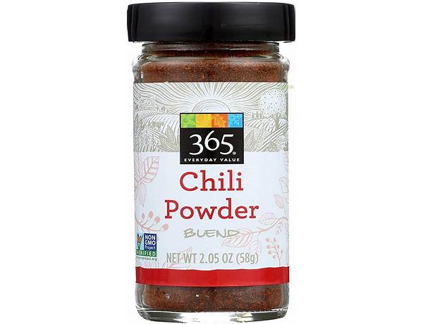 Organic chili powder food facts