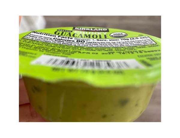 Organic chunky guacamole food facts