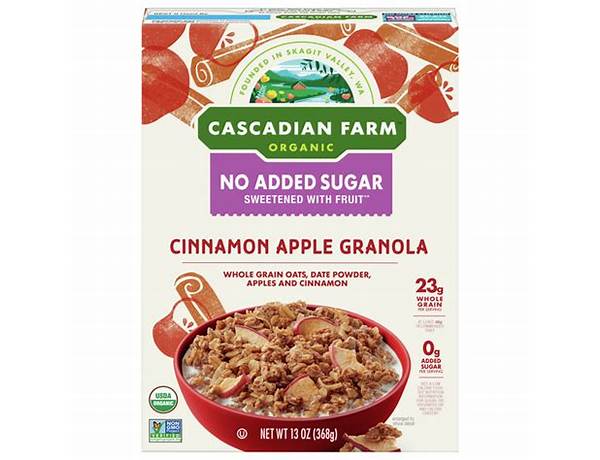 Organic cinnamon apple granola food facts