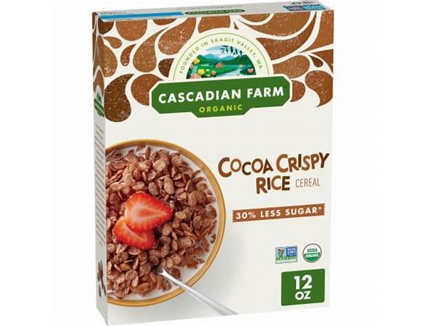 Organic cocoa crispy rice food facts