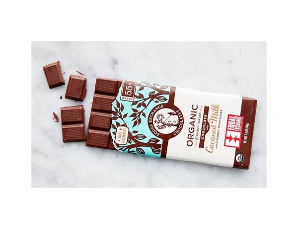 Organic coconut milk chocolate bar food facts