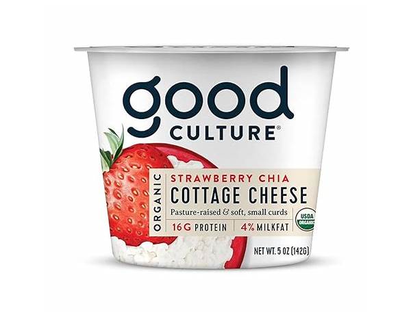 Organic cottage cheese, strawberry chia food facts