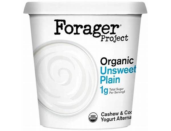 Organic creamy cashew cultured yogurt plain unsweetened food facts