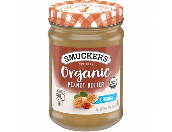 Organic creamy peanut butter ingredients