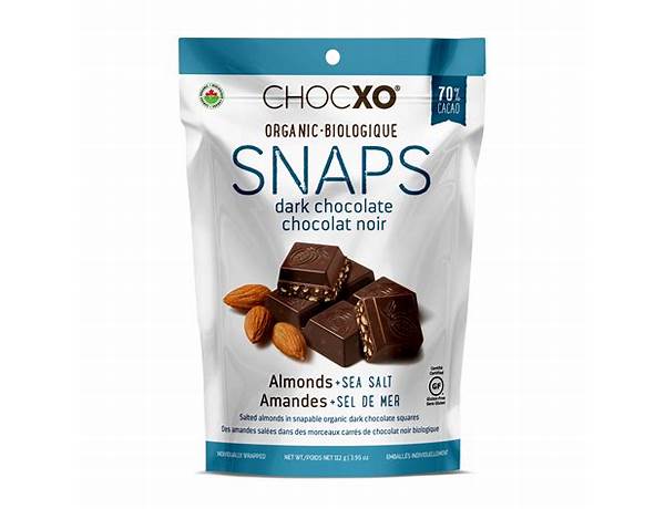 Organic dark chocolate with almonds and sea salt food facts