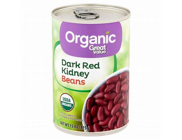 Organic dark red kidney beans food facts