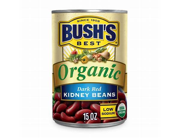 Organic dark red kidney beans ingredients