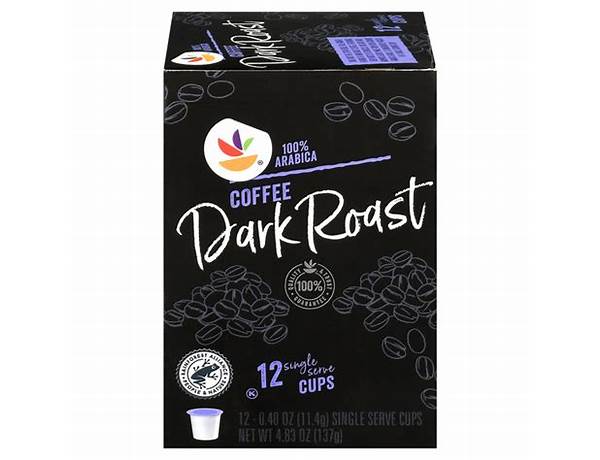 Organic dark roast 100% arabica coffee food facts