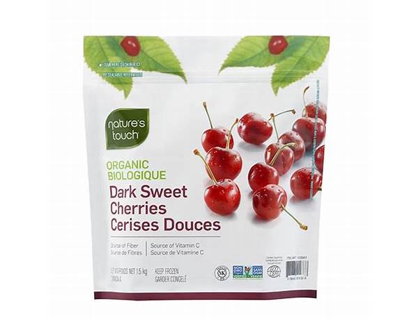 Organic dark sweet cherries food facts