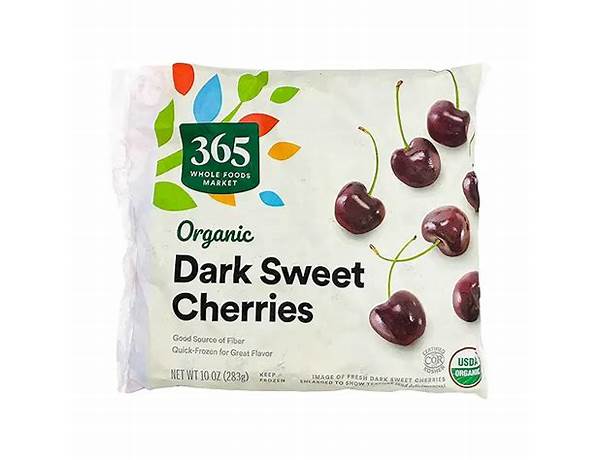 Organic dark sweet cherry food facts