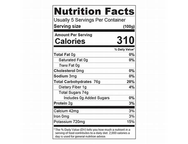 Organic date syrup nutrition facts
