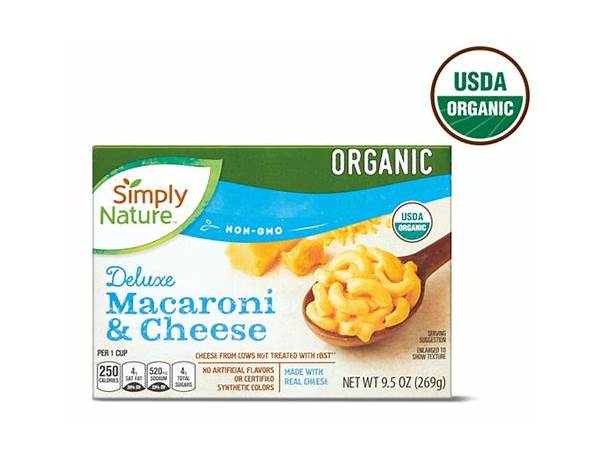 Organic deluxe macaroni and cheese food facts