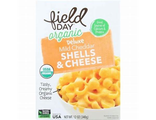 Organic deluxe mild cheddar macaroni & cheese food facts