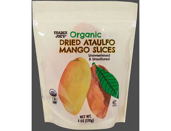 Organic dried ataulfo mango sslices food facts