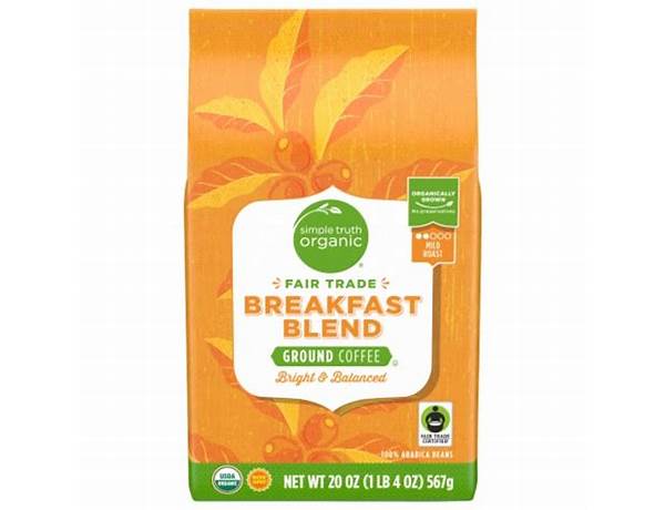 Organic fair trade breakfast blend food facts