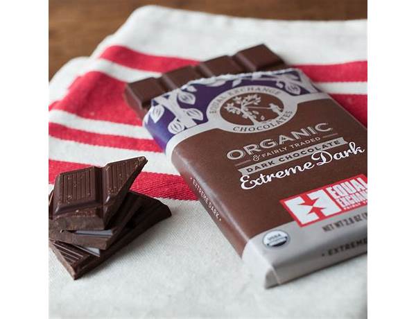 Organic fairly traded dark chocolate extreme dark food facts