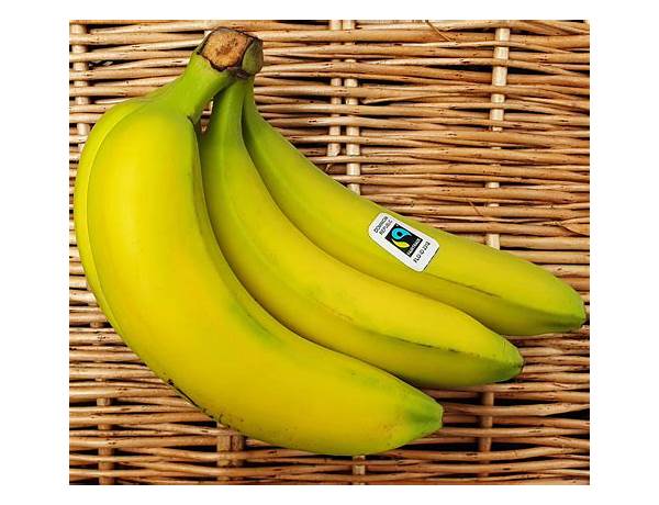 Organic fairtrade bananas food facts