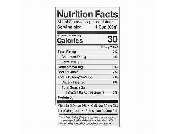 Organic forest medley nutrition facts