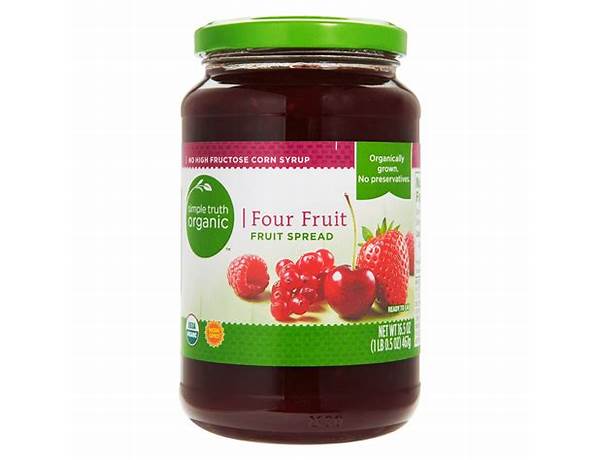 Organic four fruit spread food facts