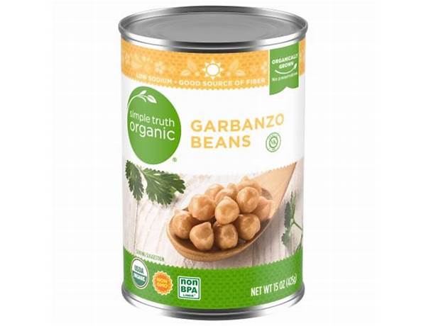 Organic garbanzo beans ingredients