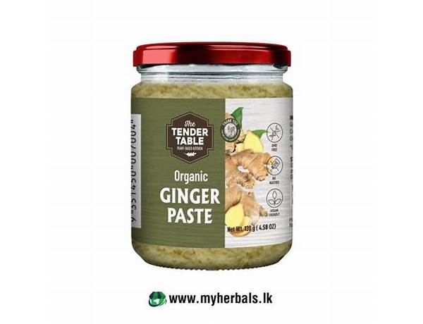 Organic ginger paste food facts