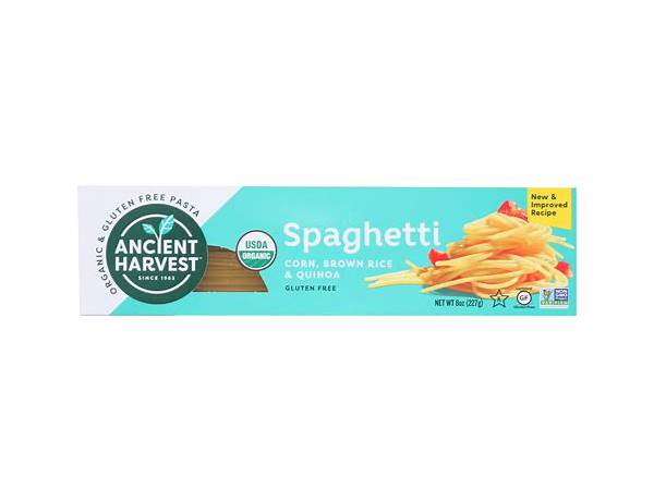 Organic glutenfree corn and quinoa supergrain spaghetti pasta ingredients
