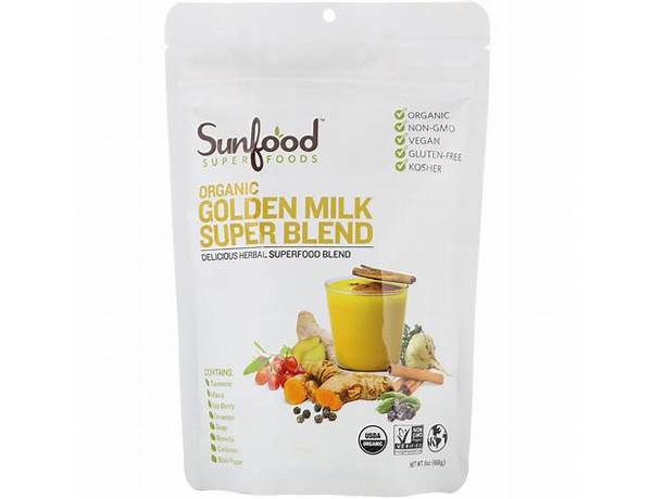 Organic golden milk super blend food facts