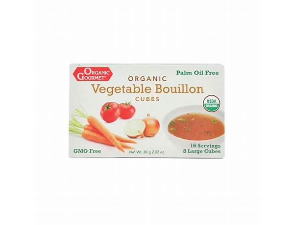 Organic gourmet vegetable bouillon - food facts