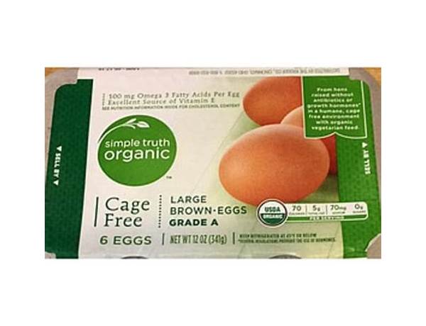 Organic grade a large brown eggs food facts