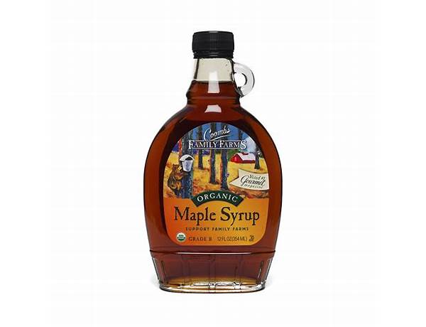 Organic grade b maple syrup ingredients
