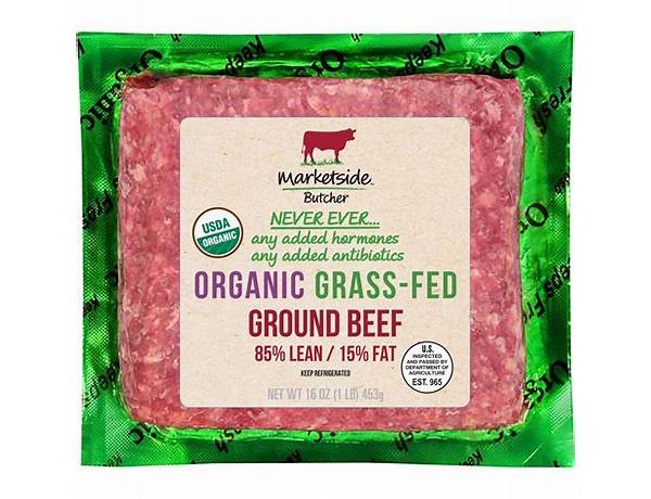 Organic grass fed ground beef ingredients