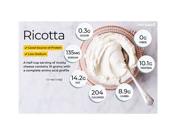 Organic grass-based ricotta cheese food facts