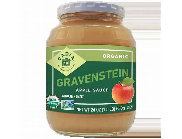 Organic gravenstein apple sauce food facts