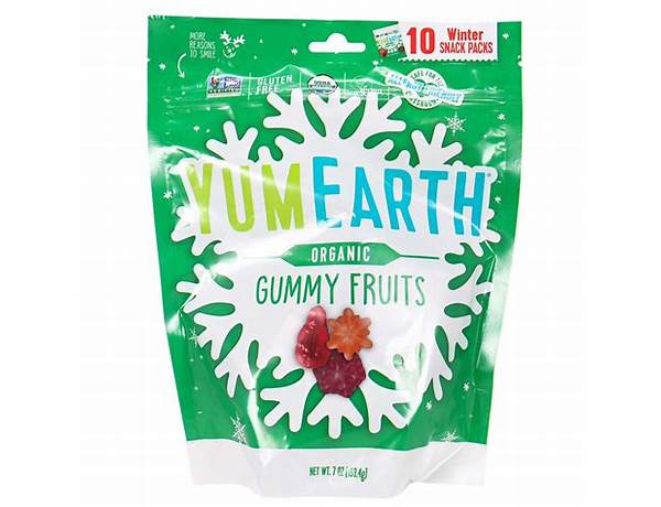 Organic gummy fruits food facts