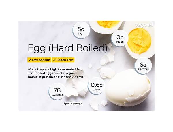 Organic hard boiled eggs food facts