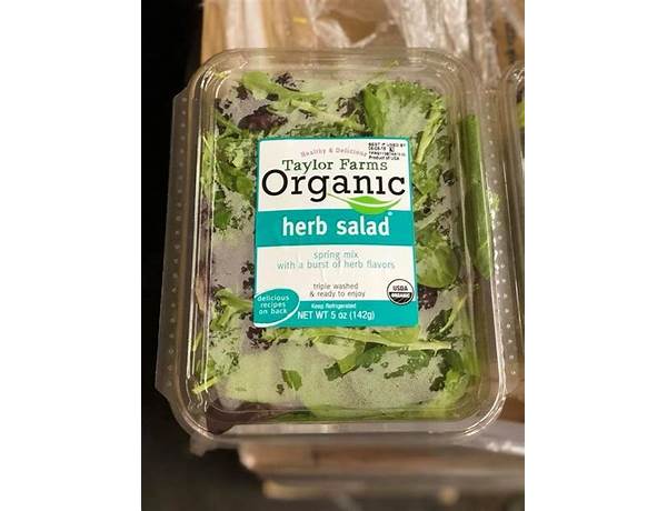 Organic herb salad mix food facts