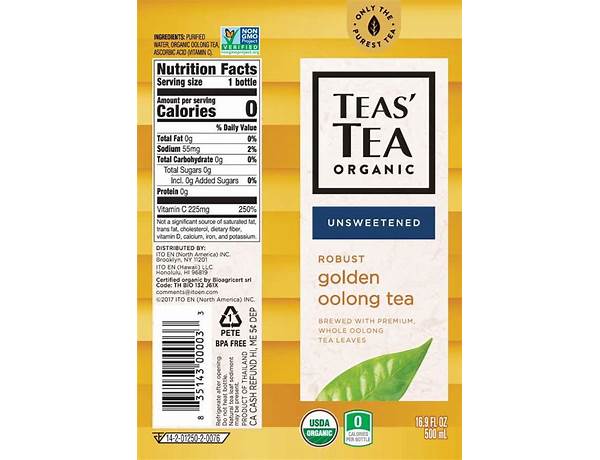 Organic herbal tea nutrition facts