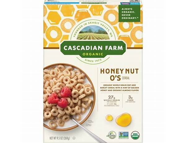 Organic honey nut o's cereal ingredients