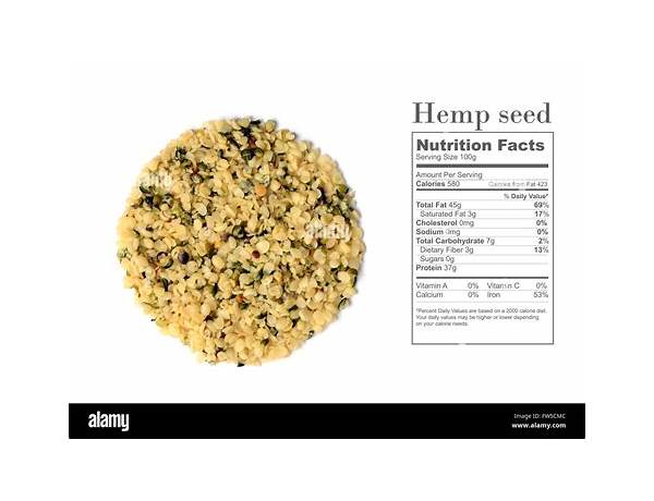 Organic hulled hemp seeds food facts