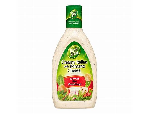Organic italian dressing with romano cheese food facts