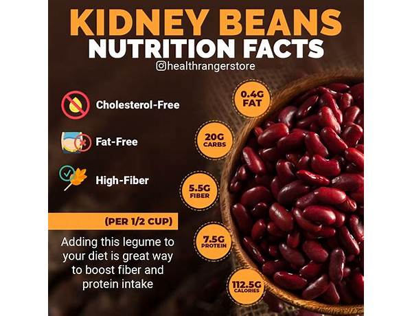 Organic kidney beans food facts
